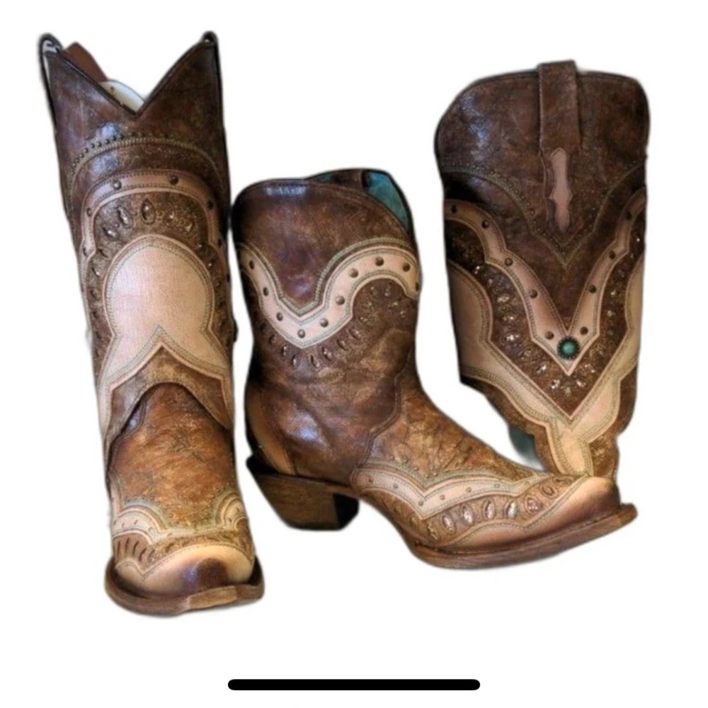 New Corral Hash Q Convertible Leather Western Boots, size 7